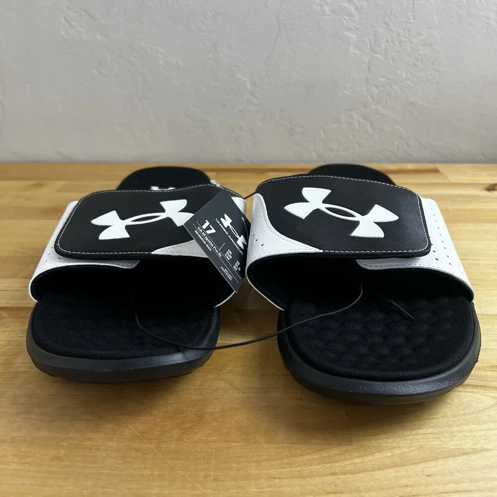 Under Armour Mens Ignite Pro Slide Athletic Sandal 3026023-100 White Size 17 NEW